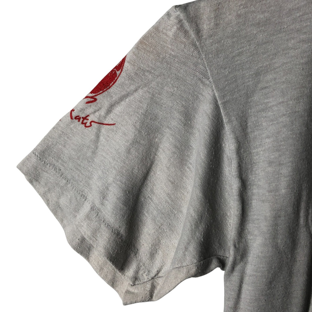 Vintage 80'S SPORTSWEAR printed T-shirt made in the USA, size S for women polyester gray type Vintage Second Hand