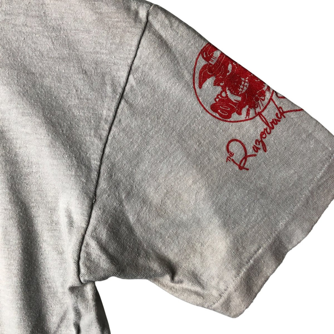 Vintage 80'S SPORTSWEAR printed T-shirt made in the USA, size S for women polyester gray type Vintage Second Hand
