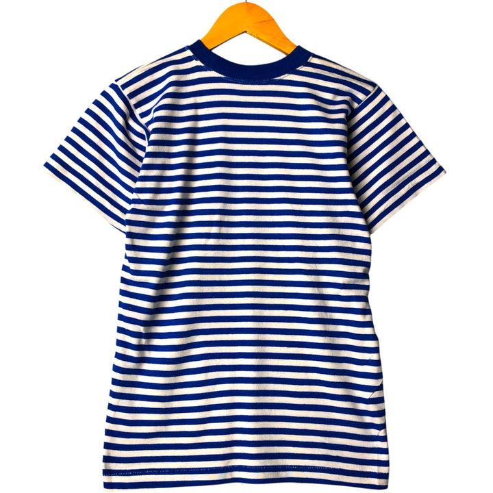 Vintage striped T-shirt, size S, women's unclear blue type Vintage Second Hand