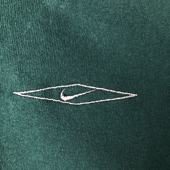 90'S Vintage Nike Hoodie Vest, Made in USA, Men's Size L cotton Green type dark green Vintage Second Hand