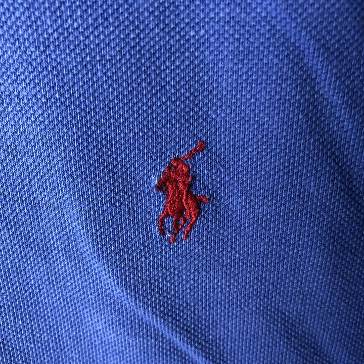 90'S Ralph Lauren POLO by Ralph Lauren short sleeve polo shirt made in USA, men's XL size, vintage cotton purple type Vintage Second Hand