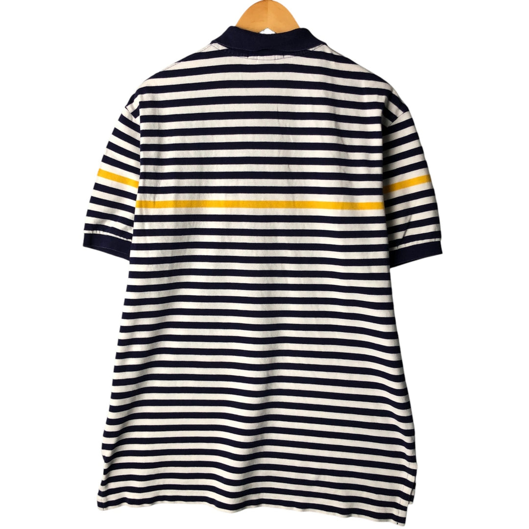 Ralph Lauren POLO by Ralph Lauren short sleeve striped polo shirt, men's size L cotton white type Vintage Second Hand