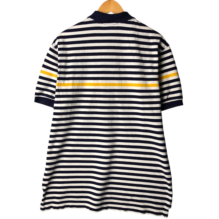 Ralph Lauren POLO by Ralph Lauren short sleeve striped polo shirt, men's size L cotton white type Vintage Second Hand