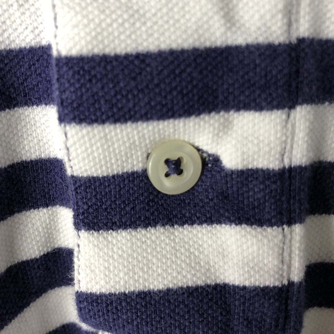 Ralph Lauren POLO by Ralph Lauren short sleeve striped polo shirt, men's size L cotton white type Vintage Second Hand