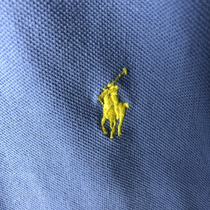 Ralph Lauren POLO RALPH LAUREN short sleeve polo shirt men's size L cotton Blue type light blue Vintage Second Hand