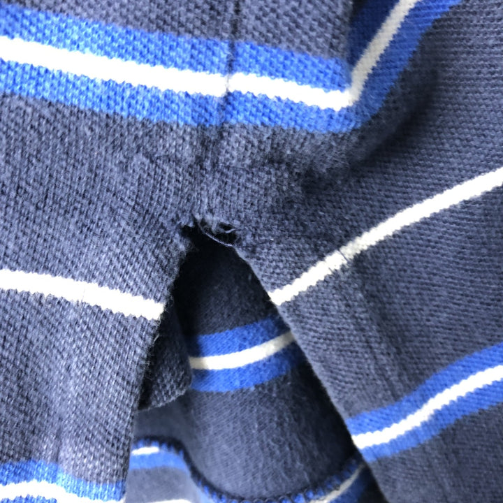 Ralph Lauren POLO by Ralph Lauren short sleeve striped polo shirt, size S for men cotton navy blue type Vintage Second Hand