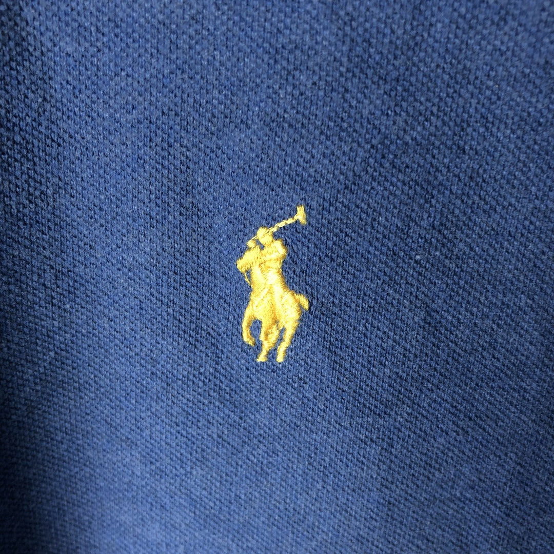 Ralph Lauren POLO RALPH LAUREN short sleeve polo shirt men's size L cotton navy blue type Vintage Second Hand