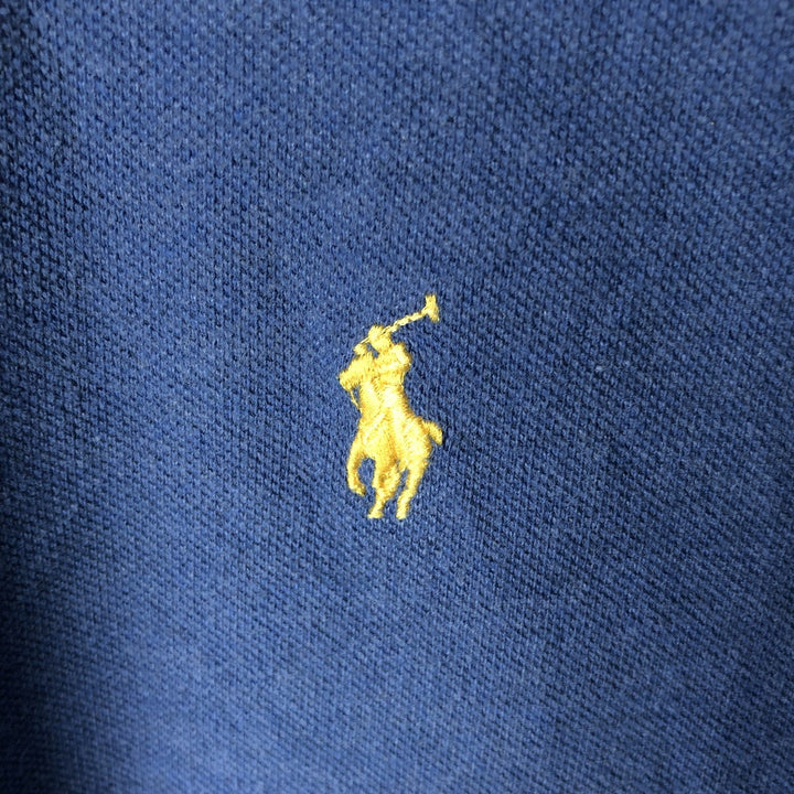 Ralph Lauren POLO RALPH LAUREN short sleeve polo shirt men's size L cotton navy blue type Vintage Second Hand