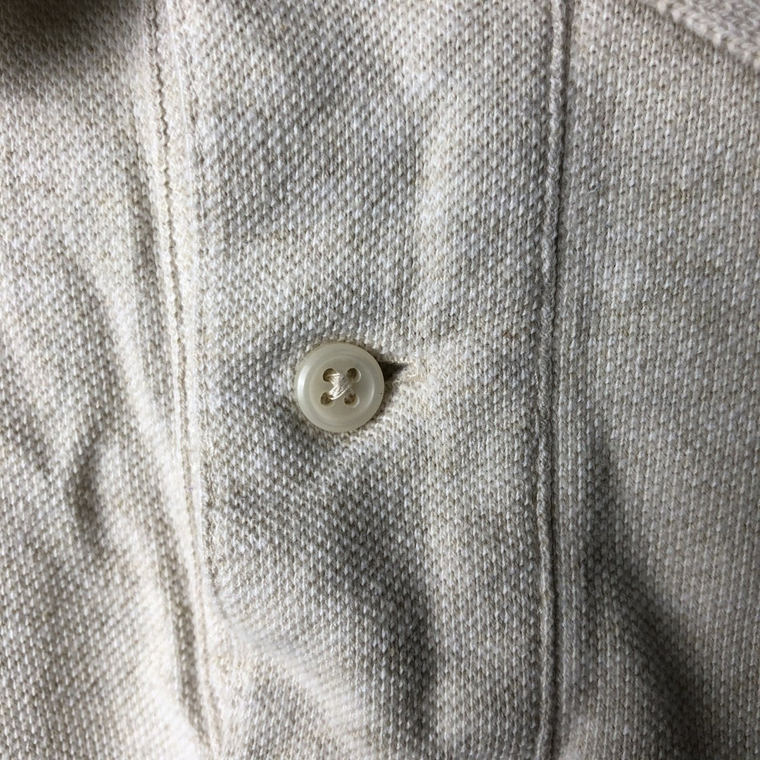 Ralph Lauren POLO RALPH LAUREN CUSTOM FIT short sleeve polo shirt men's size L cotton Beige type Vintage Second Hand