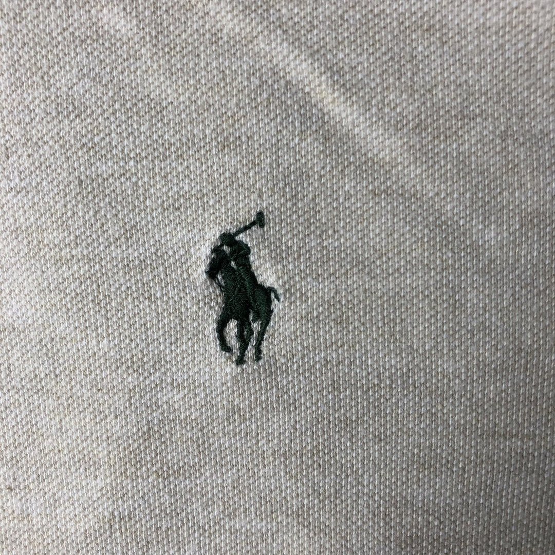 Ralph Lauren POLO RALPH LAUREN CUSTOM FIT short sleeve polo shirt men's size L cotton Beige type Vintage Second Hand