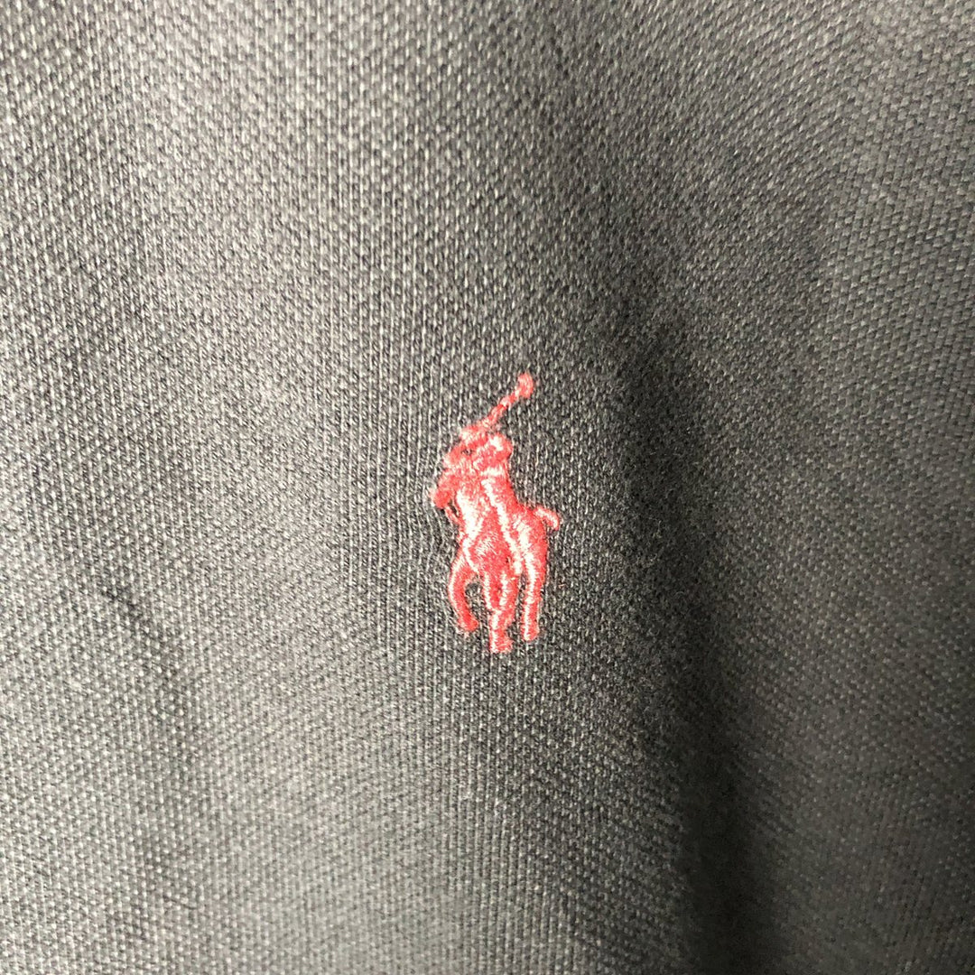 Ralph Lauren POLO by Ralph Lauren COSTOM FIT short sleeve polo shirt, men's size L cotton black type Vintage Second Hand