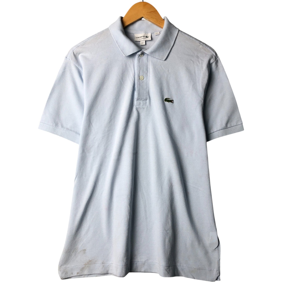 Lacoste LACOSTE short sleeve polo shirt size 5, men's M equivalent cotton Blue type light blue Vintage Second Hand