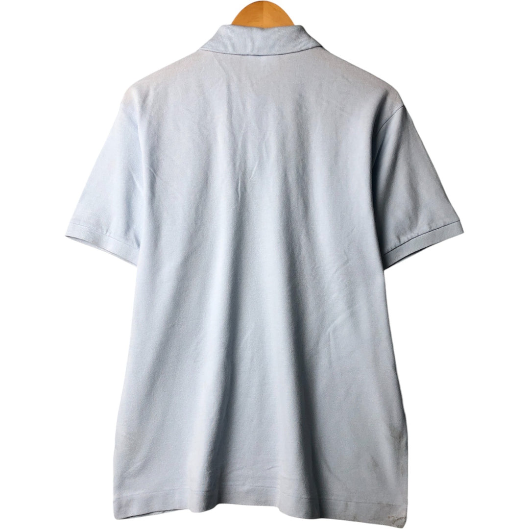 Lacoste LACOSTE short sleeve polo shirt size 5, men's M equivalent cotton Blue type light blue Vintage Second Hand