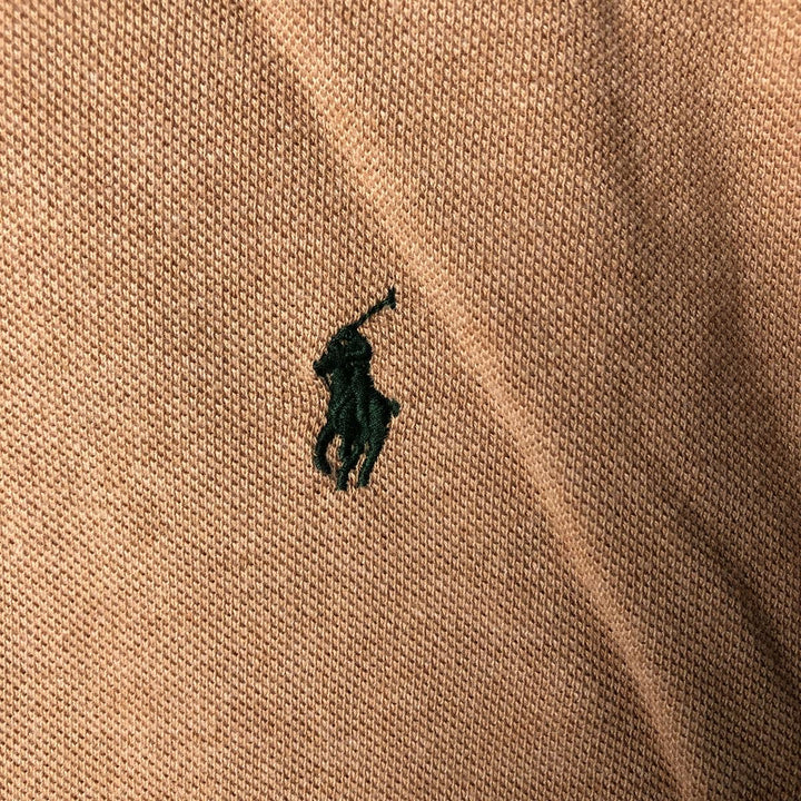 Ralph Lauren POLO by Ralph Lauren long sleeve polo shirt, men's size M cotton orange type Vintage Second Hand