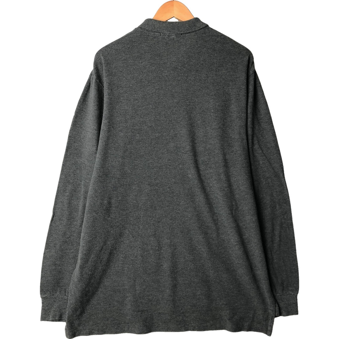 Ralph Lauren POLO by Ralph Lauren long sleeve polo shirt, men's XL size cotton gray type Vintage Second Hand