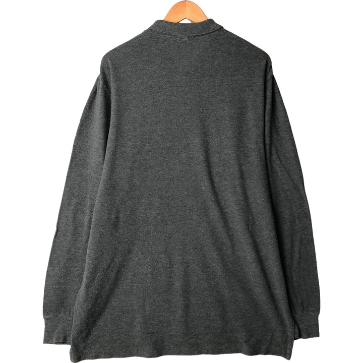 Ralph Lauren POLO by Ralph Lauren long sleeve polo shirt, men's XL size cotton gray type Vintage Second Hand