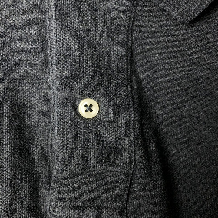 Ralph Lauren POLO by Ralph Lauren long sleeve polo shirt, men's XL size cotton gray type Vintage Second Hand