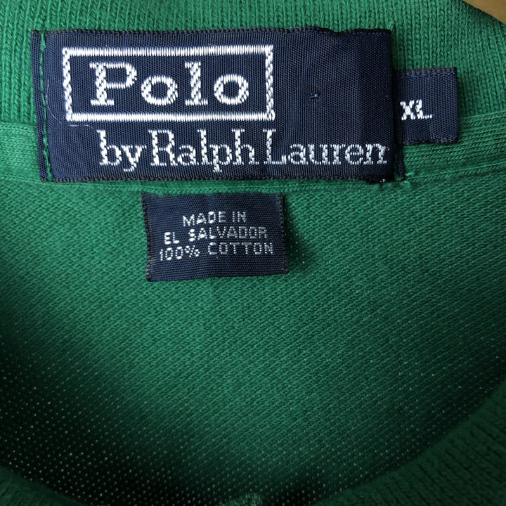 Ralph Lauren POLO by Ralph Lauren long sleeve polo shirt, men's XL size cotton green type Vintage Second Hand