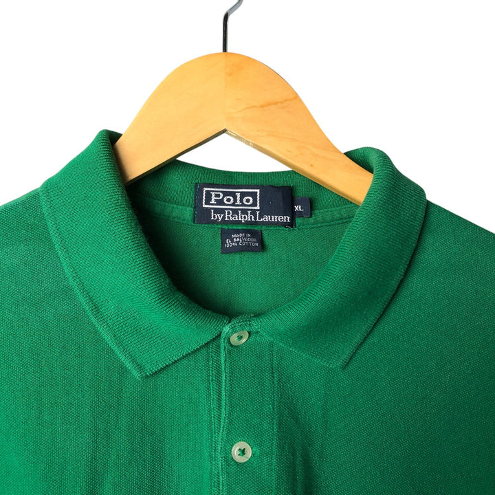 Ralph Lauren POLO by Ralph Lauren long sleeve polo shirt, men's XL size cotton green type Vintage Second Hand