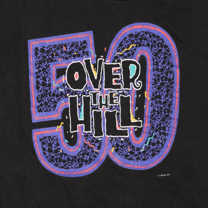 90'S Hanes Heavyweight Printed T-shirt Made in USA Men's XL Vintage cotton black type Vintage Second Hand