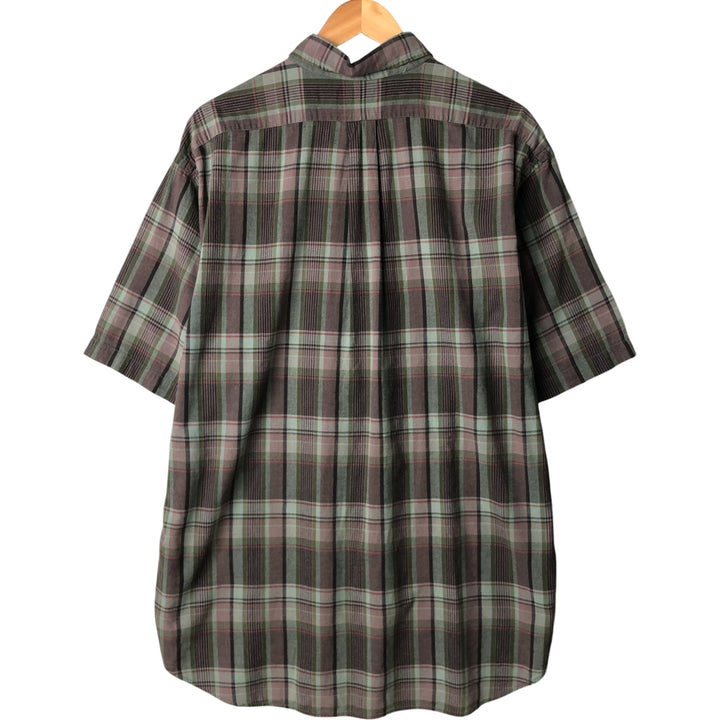Ralph Lauren BLAKE short sleeve button down check shirt men's XL size cotton purple type Vintage Second Hand