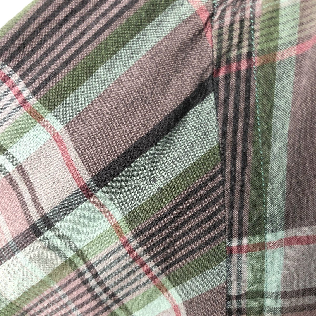 Ralph Lauren BLAKE short sleeve button down check shirt men's XL size cotton purple type Vintage Second Hand
