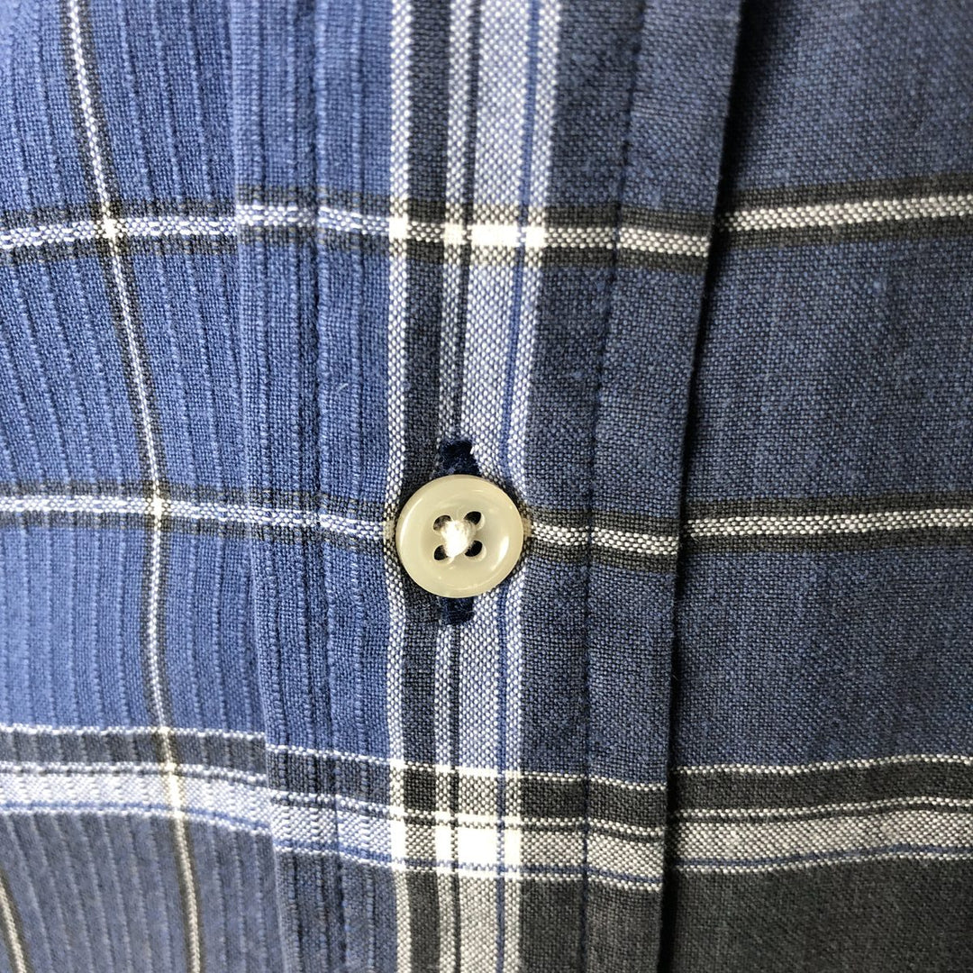 Ralph Lauren BLAKE short sleeve button down check shirt men's XL size cotton blue type Vintage Second Hand