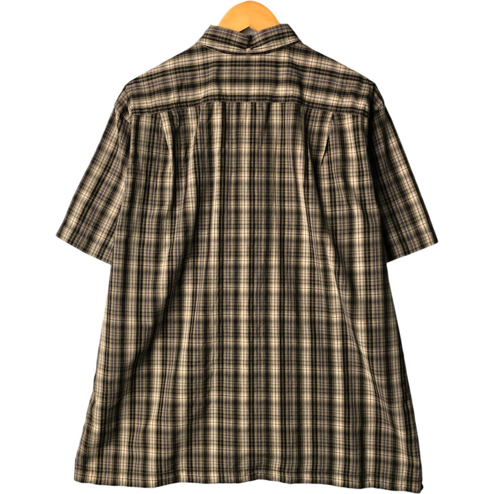 Ralph Lauren RALPH LAUREN SPORT short-sleeved button-down check shirt, men's size L cotton black type Vintage Second Hand