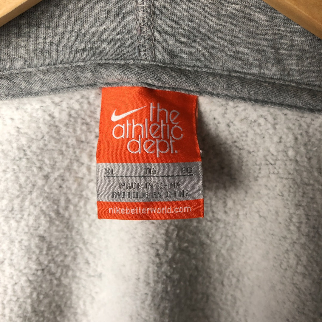 Nike the athletic department. Men's full-zip sweatshirt, size XL cotton gray type Vintage Second Hand