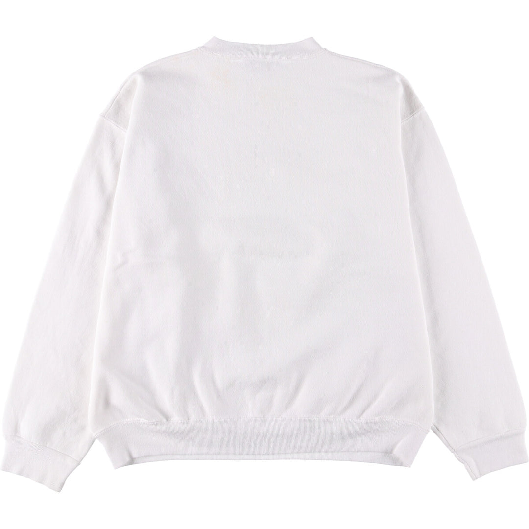 Vintage 90'S Mickey Mouse Jerry Leigh character sweatshirt, size L, men's unclear white type Vintage Second Hand