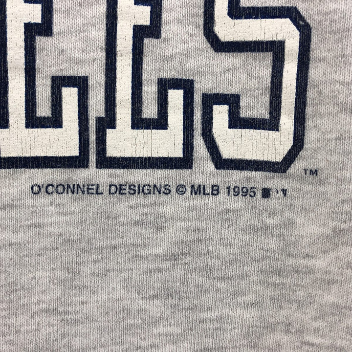 Vintage 90'S MLB New York Yankees Printed Sweatshirt, Made in USA, Men's Size XL cotton gray type Vintage Second Hand