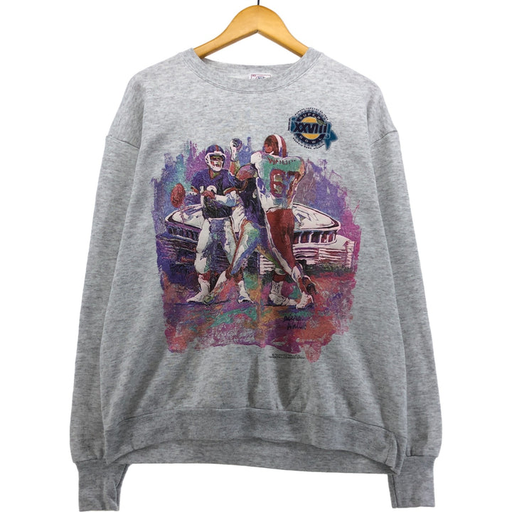 Vintage Delta DELTA printed sweatshirt, made in the USA, men's size XL polyester gray type Vintage Second Hand