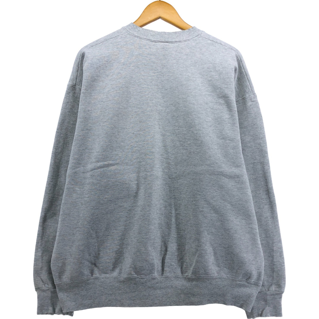 90'S Fruit of the Loom SUPERCOTTON University of Wisconsin College Sweatshirt, Made in USA, Men's Size XL cotton gray type Vintage Second Hand