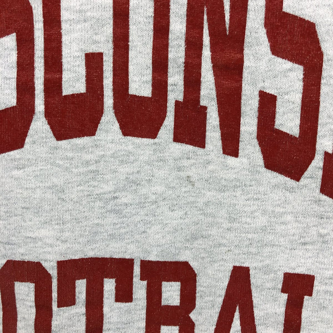 90'S Fruit of the Loom SUPERCOTTON University of Wisconsin College Sweatshirt, Made in USA, Men's Size XL cotton gray type Vintage Second Hand