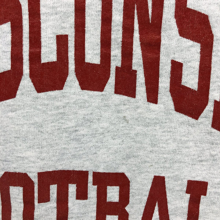 90'S Fruit of the Loom SUPERCOTTON University of Wisconsin College Sweatshirt, Made in USA, Men's Size XL cotton gray type Vintage Second Hand