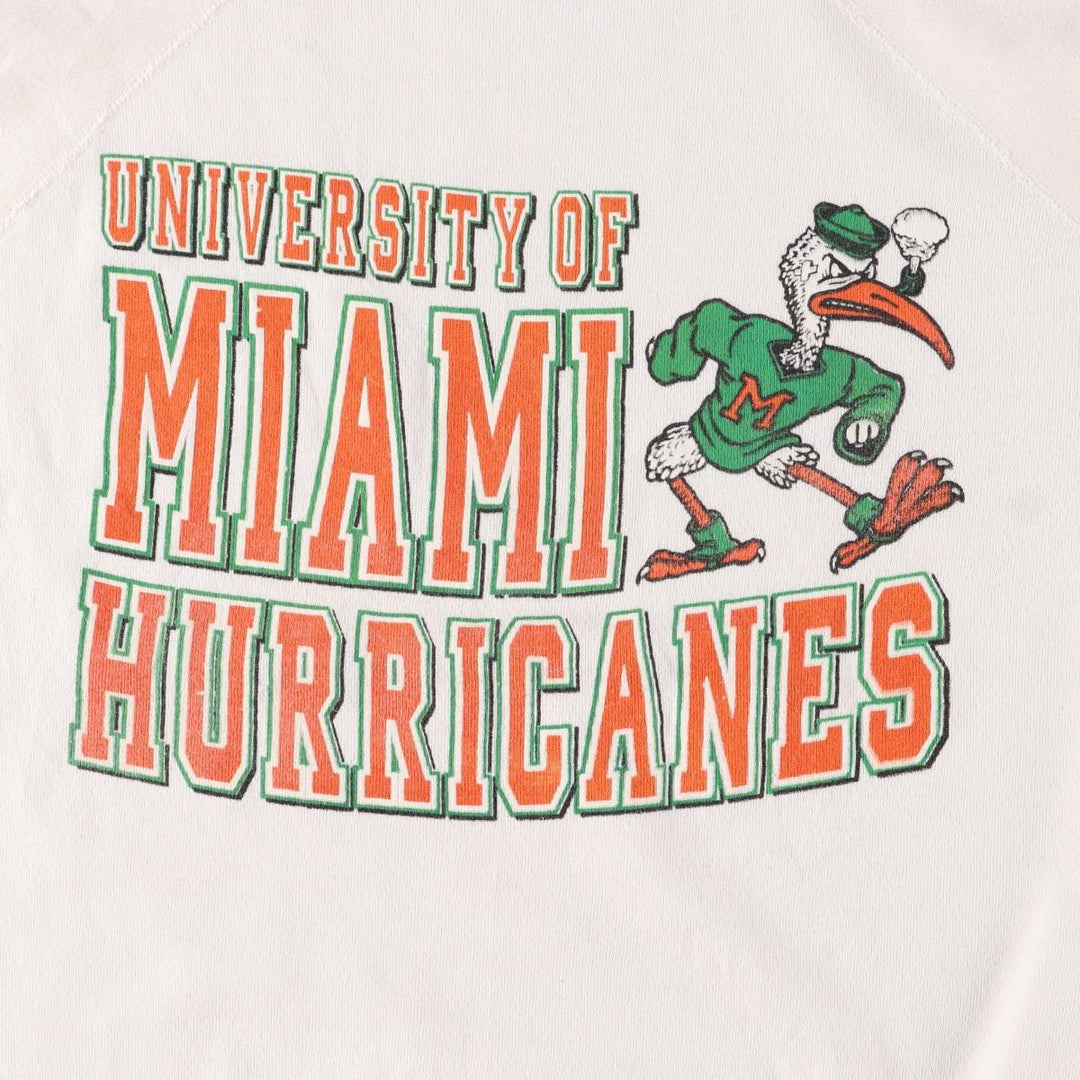 Vintage 80s-90'S Tultex College Character Sweatshirt, Made in USA, Men's Size XL cotton white type Vintage Second Hand