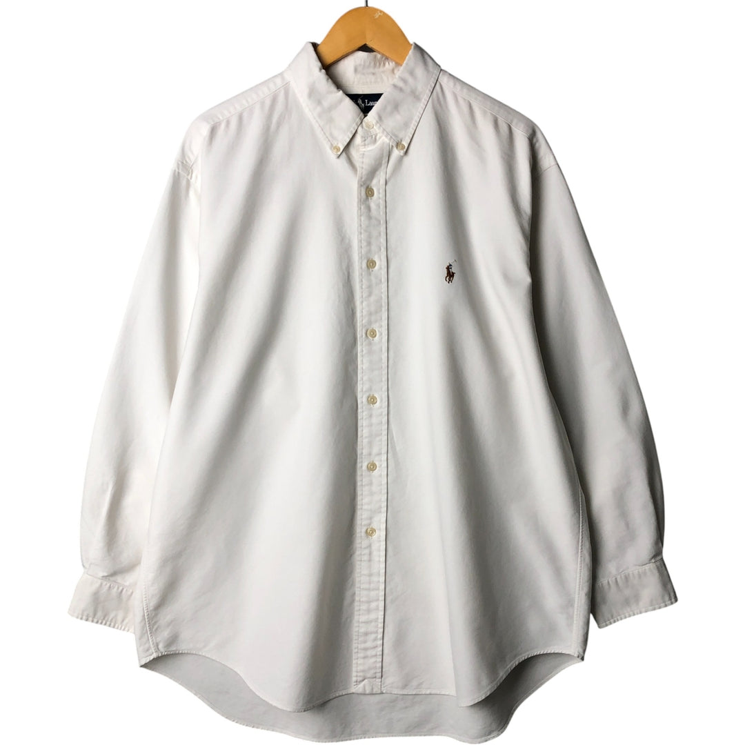Ralph Lauren YARMOUTH long sleeve button-down shirt cotton white type Vintage Second Hand