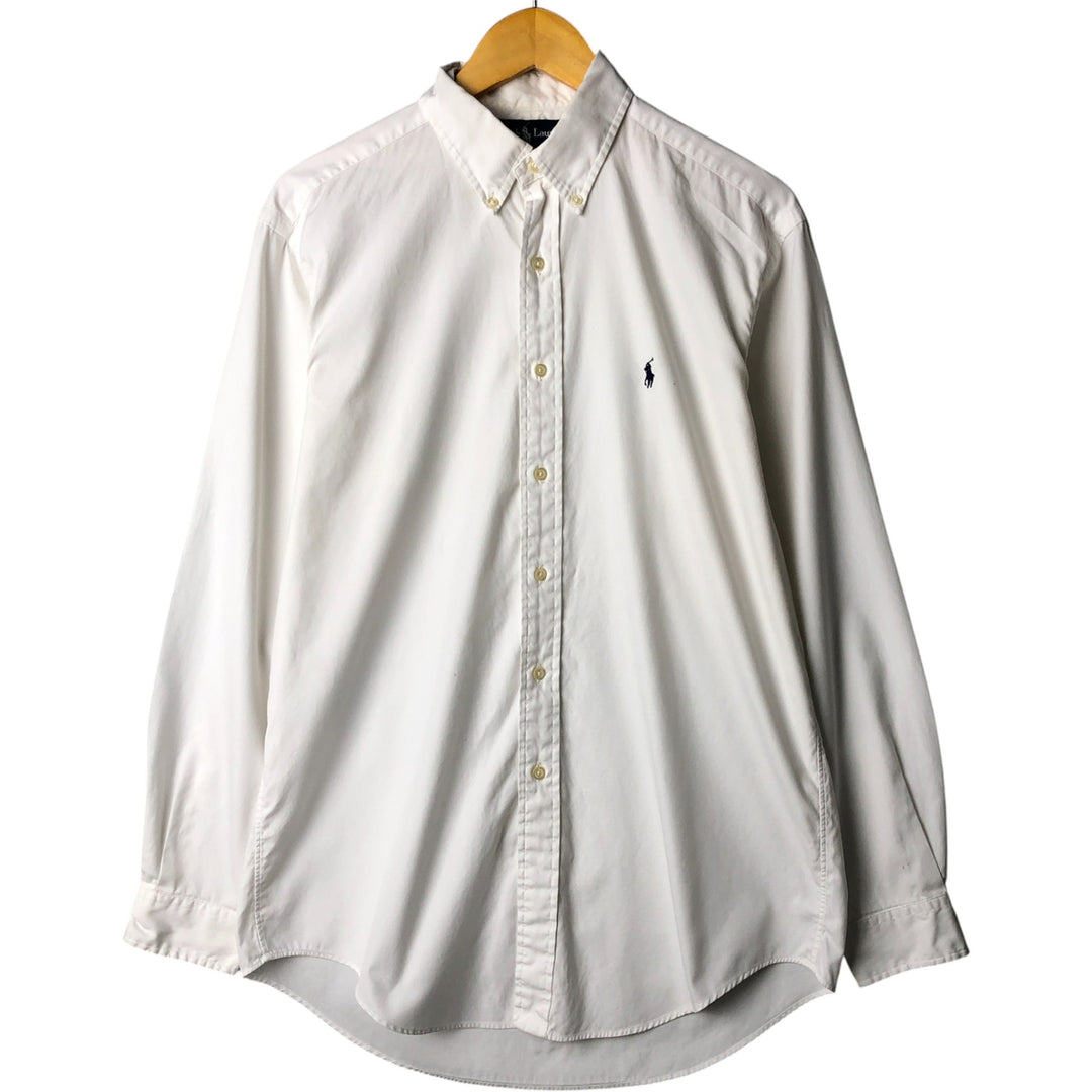 Ralph Lauren Classic Fit long sleeve button down shirt, men's size M cotton white type Vintage Second Hand