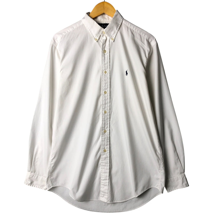 Ralph Lauren Classic Fit long sleeve button down shirt, men's size M cotton white type Vintage Second Hand