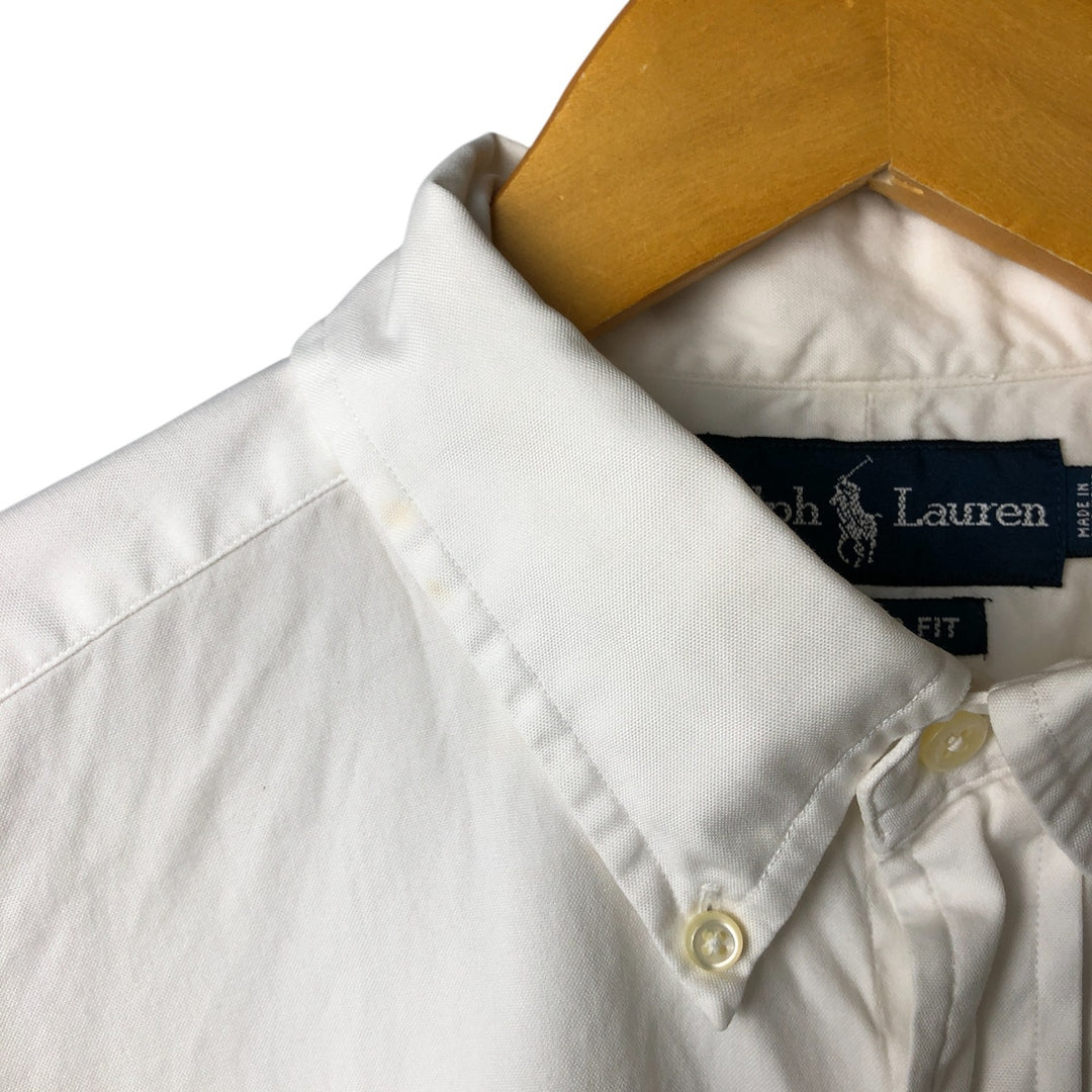 Ralph Lauren Classic Fit long sleeve button down shirt, men's size M cotton white type Vintage Second Hand