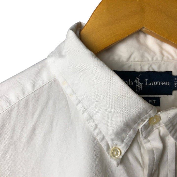 Ralph Lauren Classic Fit long sleeve button down shirt, men's size M cotton white type Vintage Second Hand