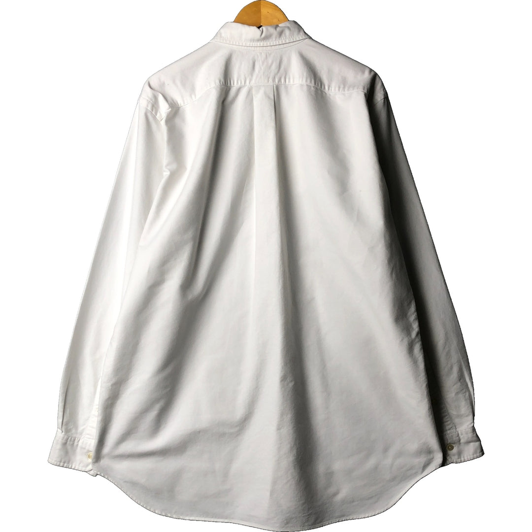 Ralph Lauren long sleeve button down shirt, men's size L cotton white type Vintage Second Hand