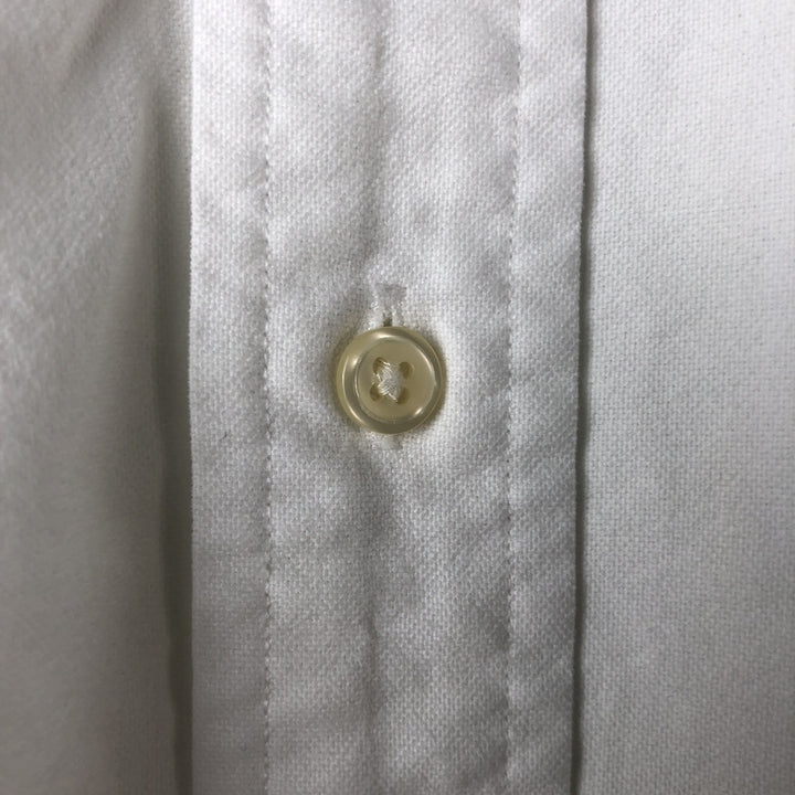 Ralph Lauren long sleeve button down shirt, men's size L cotton white type Vintage Second Hand