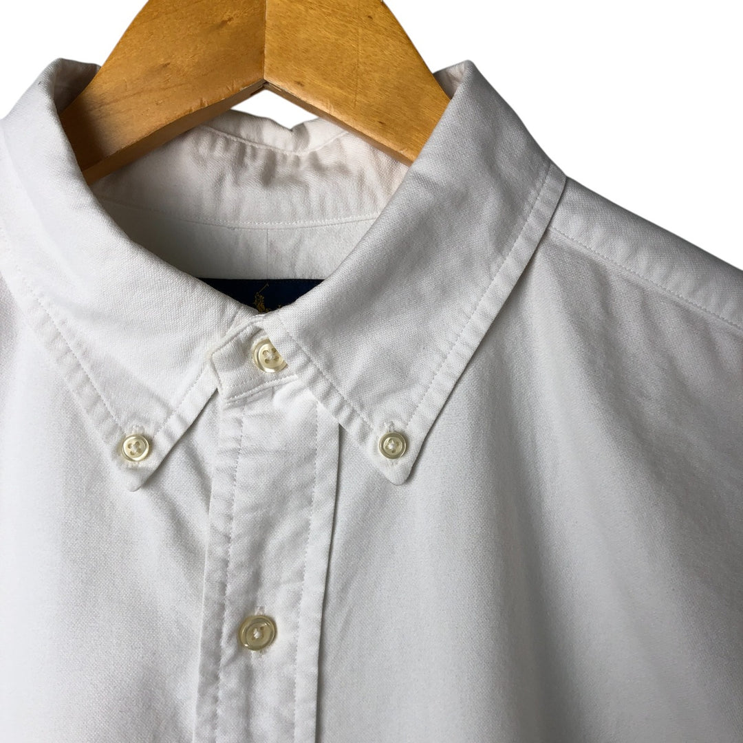 Ralph Lauren long sleeve button down shirt, men's size L cotton white type Vintage Second Hand