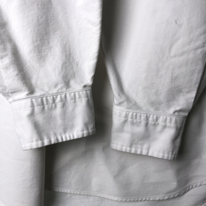 Ralph Lauren long sleeve button down shirt, men's size L cotton white type Vintage Second Hand