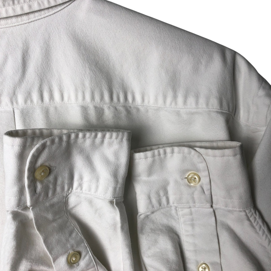 Ralph Lauren long sleeve button down shirt, men's size L cotton white type Vintage Second Hand