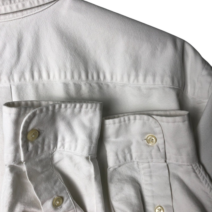 Ralph Lauren long sleeve button down shirt, men's size L cotton white type Vintage Second Hand