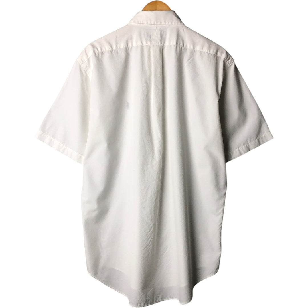 Ralph Lauren Classic Fit short sleeve button down shirt, men's size M cotton pale white type Vintage Second Hand