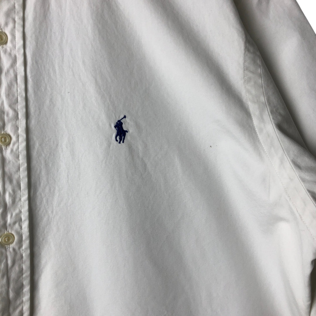 Ralph Lauren Classic Fit short sleeve button down shirt, men's size M cotton pale white type Vintage Second Hand