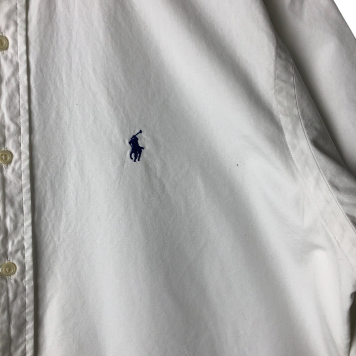 Ralph Lauren Classic Fit short sleeve button down shirt, men's size M cotton pale white type Vintage Second Hand